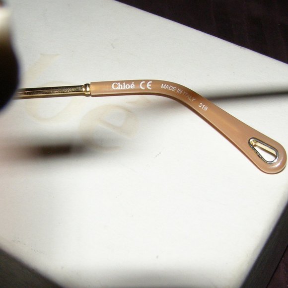 NEW w/Box CHLOÉ Carlina Pearl Round-frame Sunglasses In Gold Gradient Pe… - Picture 10 of 16